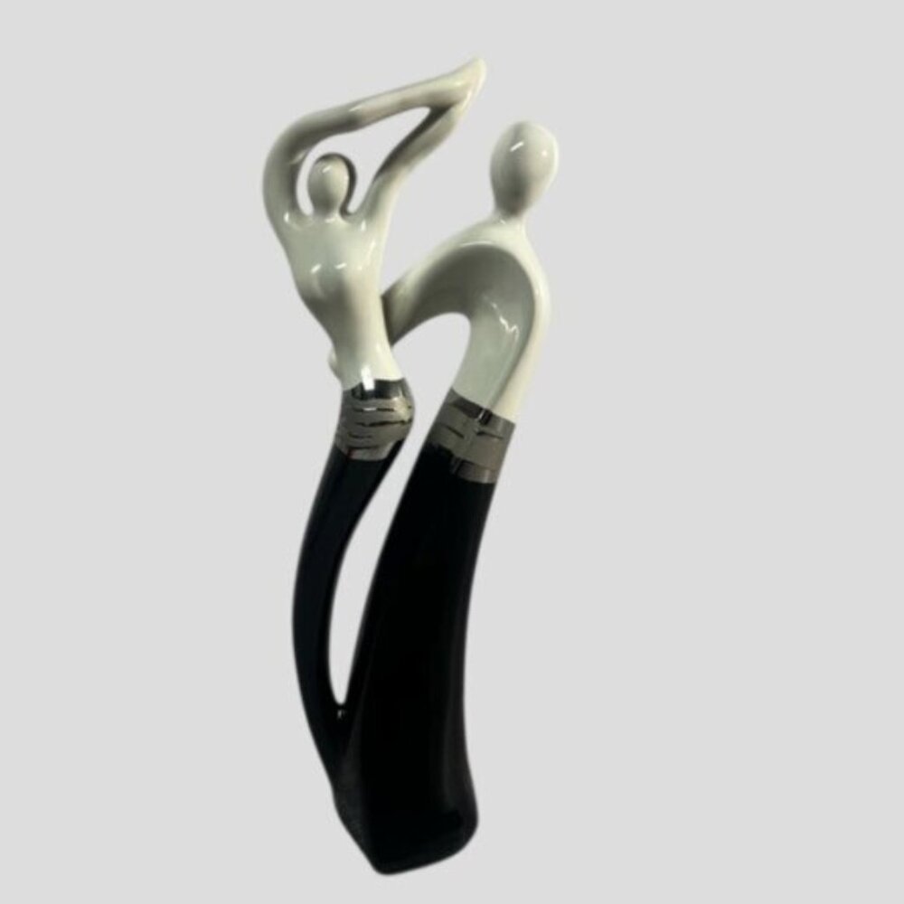 Dancing Couple Figurine Porcelain Man & Woman Statue
